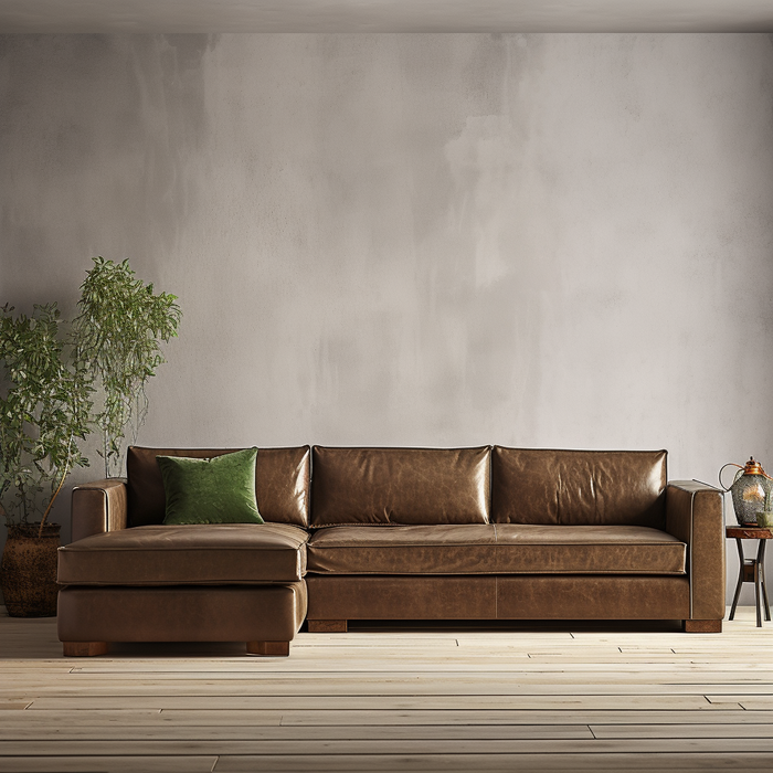Luxury Leather Corner Sofa Bed | Modern Modular Living Room Sectional Lounge Set
