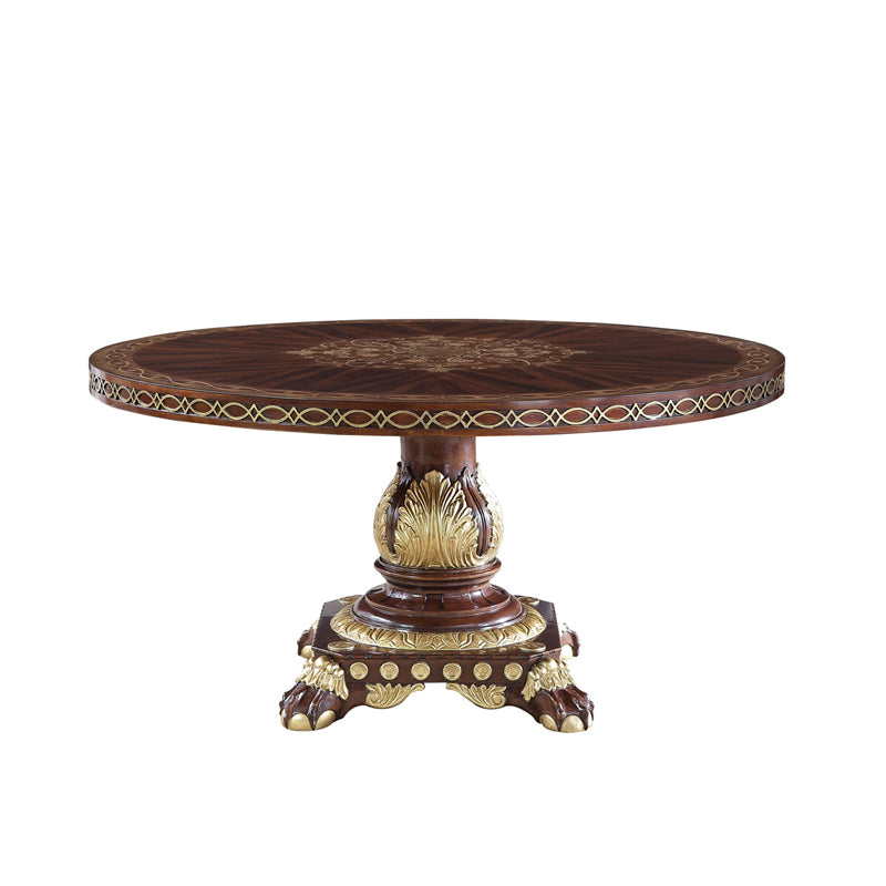 Antique Solid Wood Dining Table | Hand Carved European Style