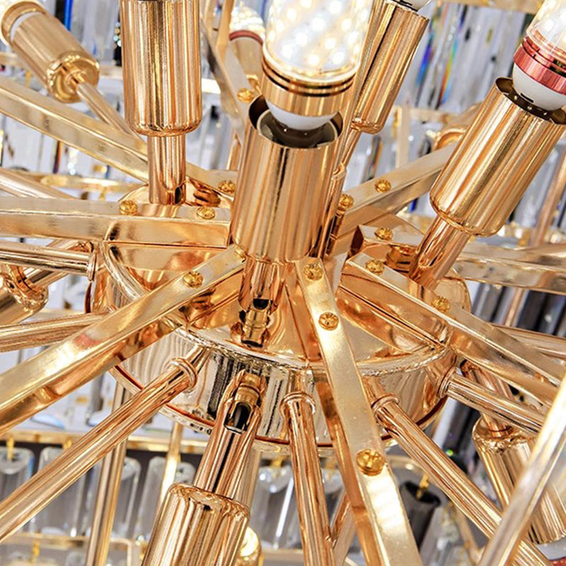 Long Crystal Stair Chandelier | Luxury LED Pendant Light