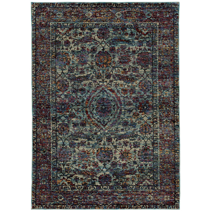 Oriental Weavers Andorra 6846B Indoor Area Rug Blue Purple 10' x 13'2