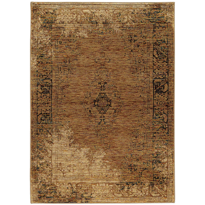 Oriental Weavers Andorra 6845D Indoor Area Rug Gold Brown 10' x 13'2