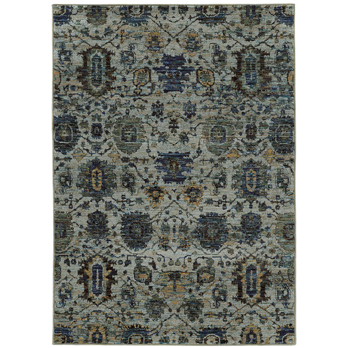 Oriental Weavers Andorra 7120A Indoor Area Rug Blue Navy 10' x 13'2