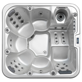 6 Person Outdoor Hot Tub Spa | WiFi Smart Control LED Lights Acrylic Shell Freestanding Design