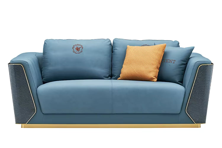Italian Minimalist Chesterfield Sofa Set | Modern Three Seater Synthetic Leather Living Room Furniture