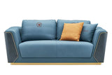 Italian Minimalist Chesterfield Sofa Set | Modern Three Seater Synthetic Leather Living Room Furniture