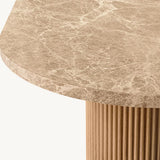 Modern Nordic Dining Table Set | Rectangular Marble Top Table