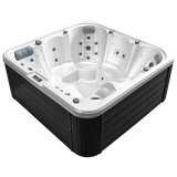 6 Person Outdoor Hot Tub Spa | WiFi Smart Control LED Lights Acrylic Shell Freestanding Design