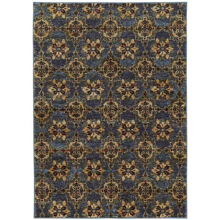 Oriental Weavers Andorra 6883C Indoor Area Rug Blue Gold 10' x 13'2